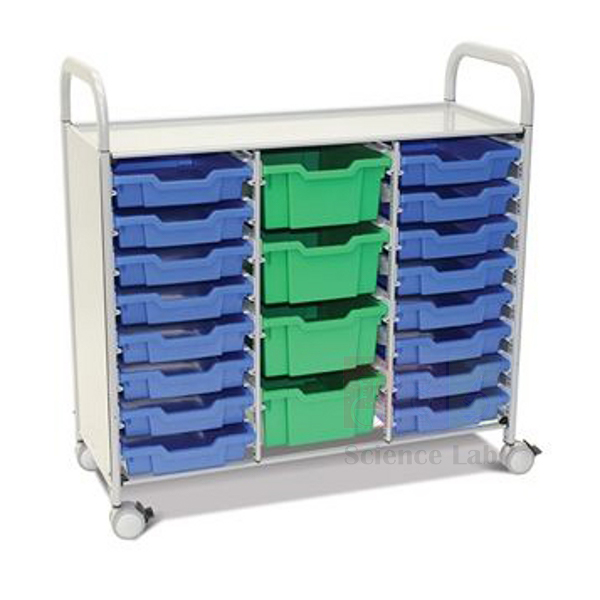 Treble Trolley with Shallow and Deep Trays